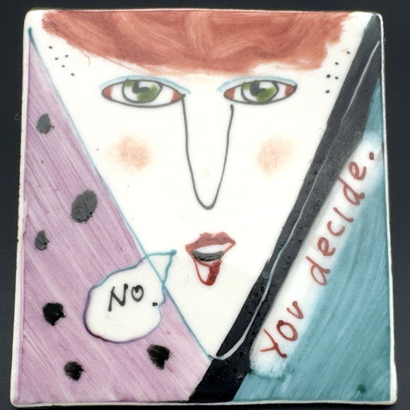 Vintage Fred Babb Earrings 80s Pop Art Ear Heads Collectible New Old Stock - Picture 2 of 5